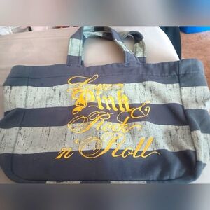 PINK "rock n roll" Cloth carry all Tote bag